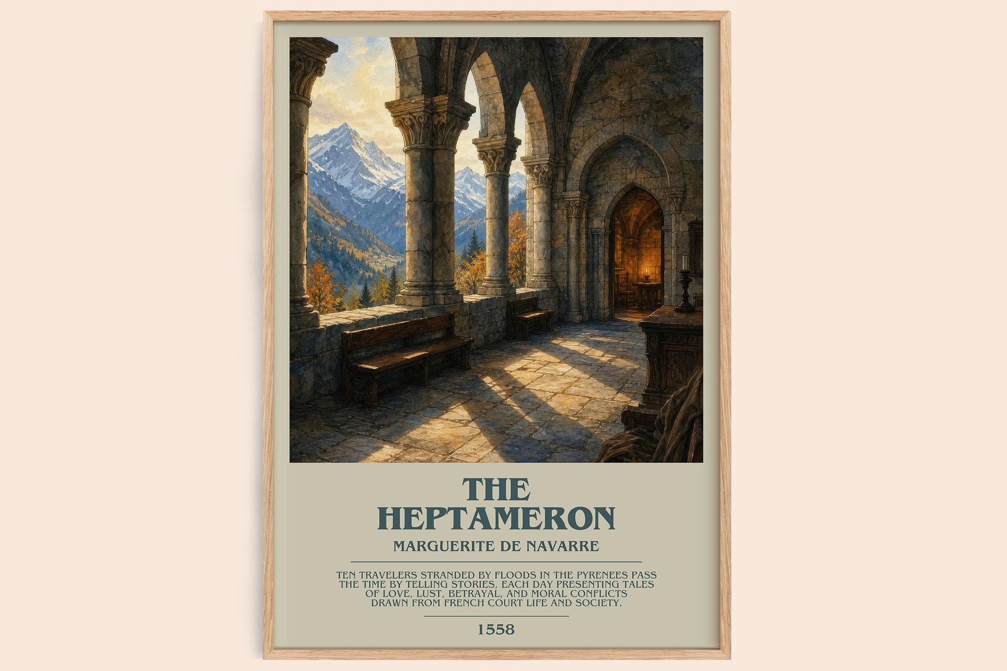 The Heptameron Bookish Wall Art by Marguerite de Navarre