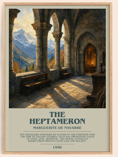 The Heptameron Bookish Wall Art by Marguerite de Navarre – framed poster
