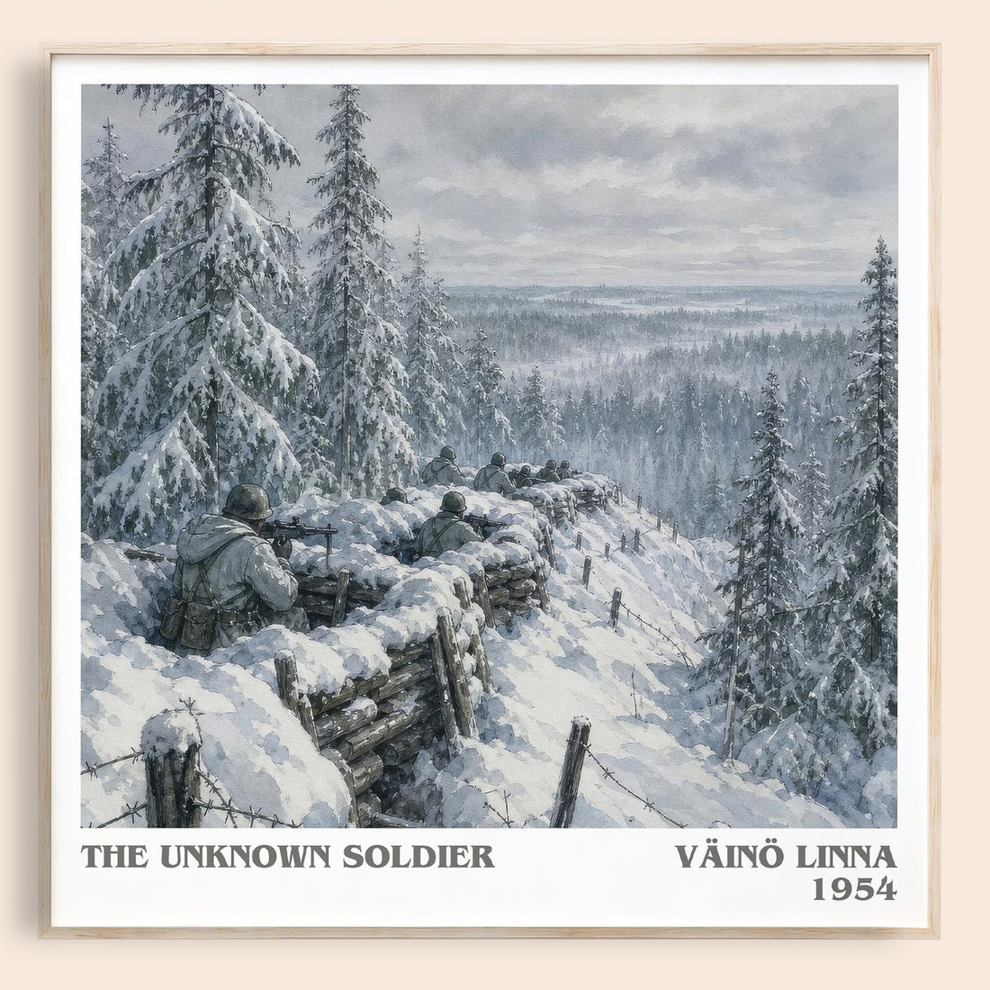 The Unknown Soldier literary book poster by Väinö Linna – framed literary art print