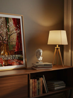 The Plum in the Golden Vase watercolour print on bookshelf – Unknown fan gift