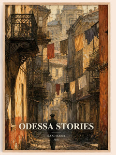Odessa Stories watercolour book poster by Isaac Babel – framed literary art print