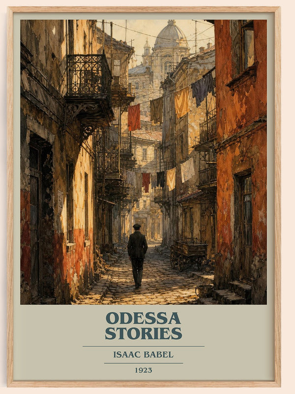 Odessa Stories book cover book poster by Isaac Babel – framed literary art print