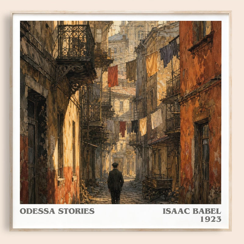 Odessa Stories literary book poster by Isaac Babel – framed literary art print