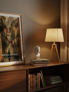 Odessa Stories watercolour print on bookshelf – Isaac Babel fan gift