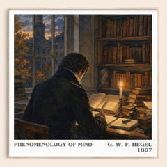 Phenomenology of Mind literary book poster by G. W. F. Hegel – framed literary art print
