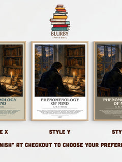 Phenomenology of Mind bookish print framed by window – literary home decor