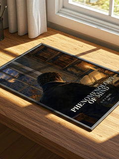 Phenomenology of Mind watercolour book poster framed on wall – philosophy wall art
