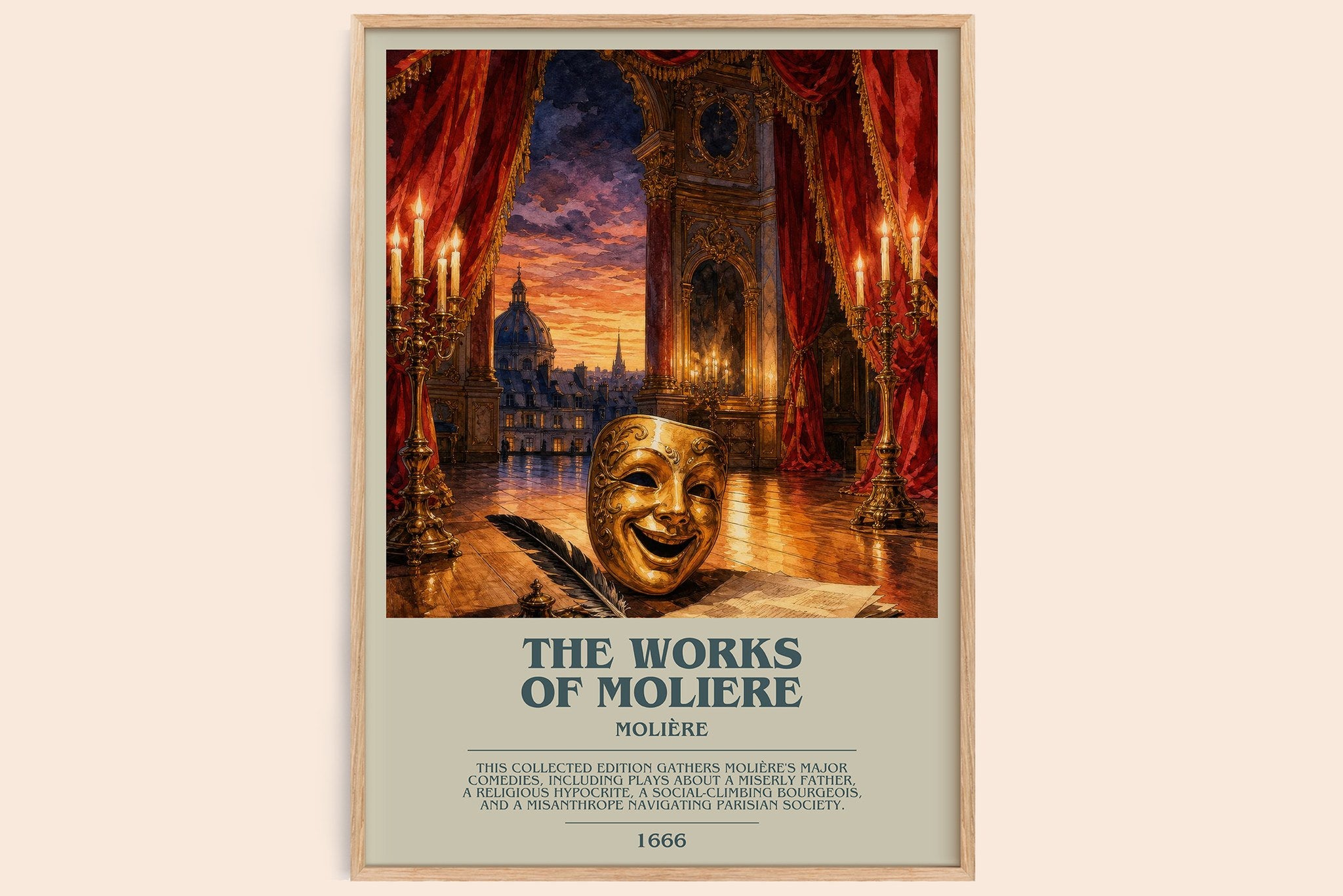 The Works of Moliere Bookish Wall Art by Molière