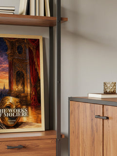 The Works of Moliere book watercolour illustration paper finish options – matte satin gloss