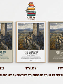 The Days of His Grace Bookish Wall Art by Eyvind Johnson – Style X, Y and Z side by side – choose your finish