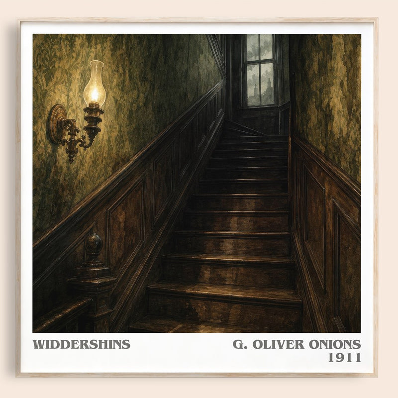 Widdershins literary book poster by G. Oliver Onions – framed literary art print