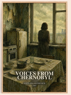 Voices from Chernobyl watercolour book poster by Svetlana Alexievich – framed literary art print