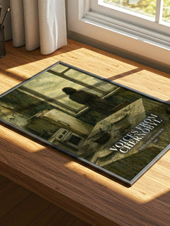 Voices from Chernobyl watercolour book poster framed on wall – non fiction wall art