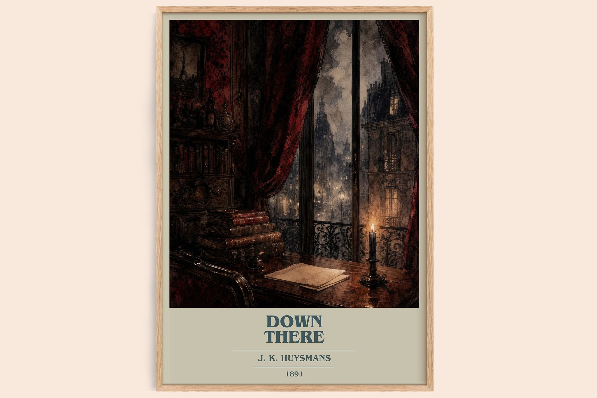 Down There Book Cover Poster by J. K. Huysmans