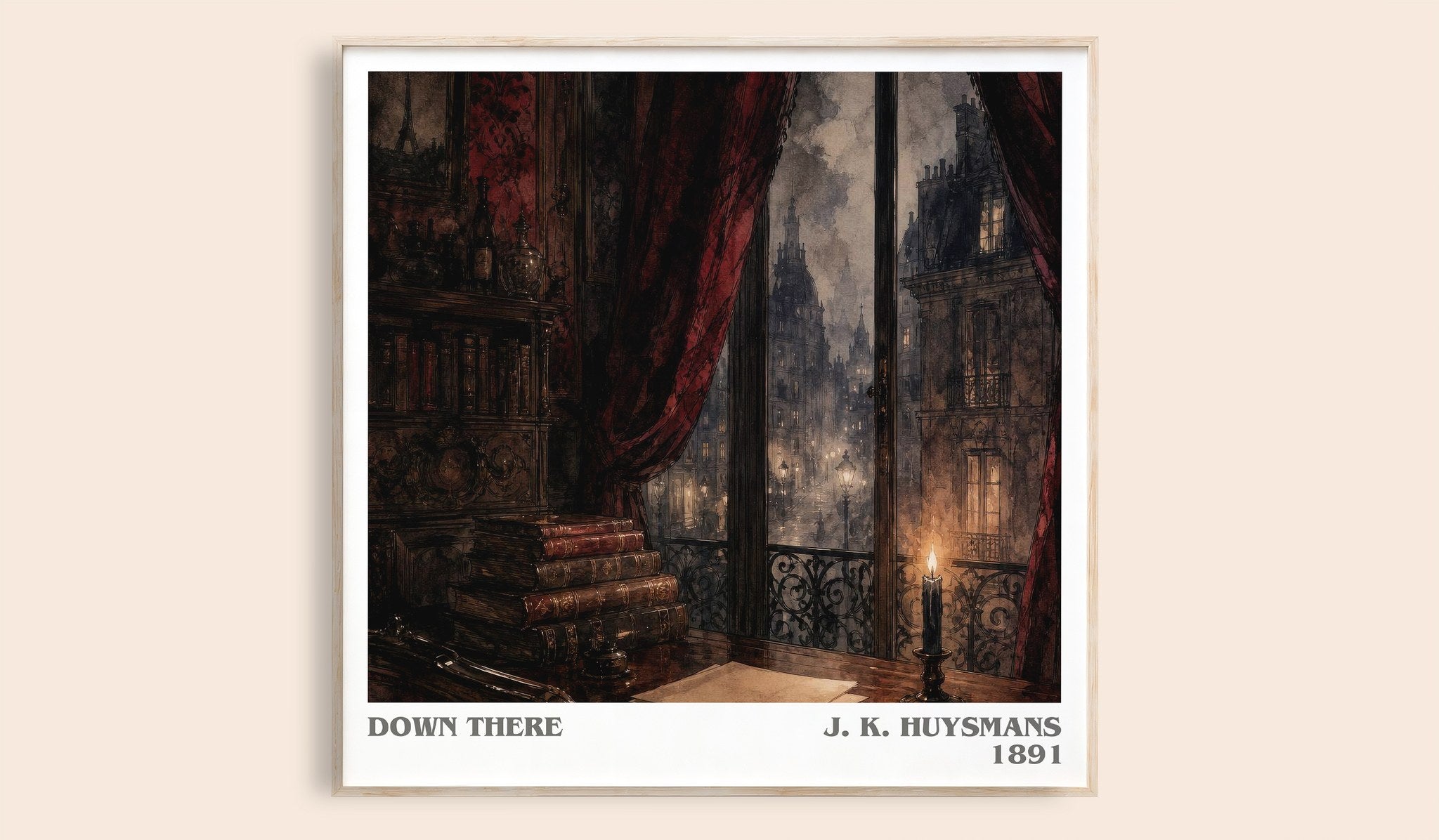 Down There Literary Art Print by J. K. Huysmans