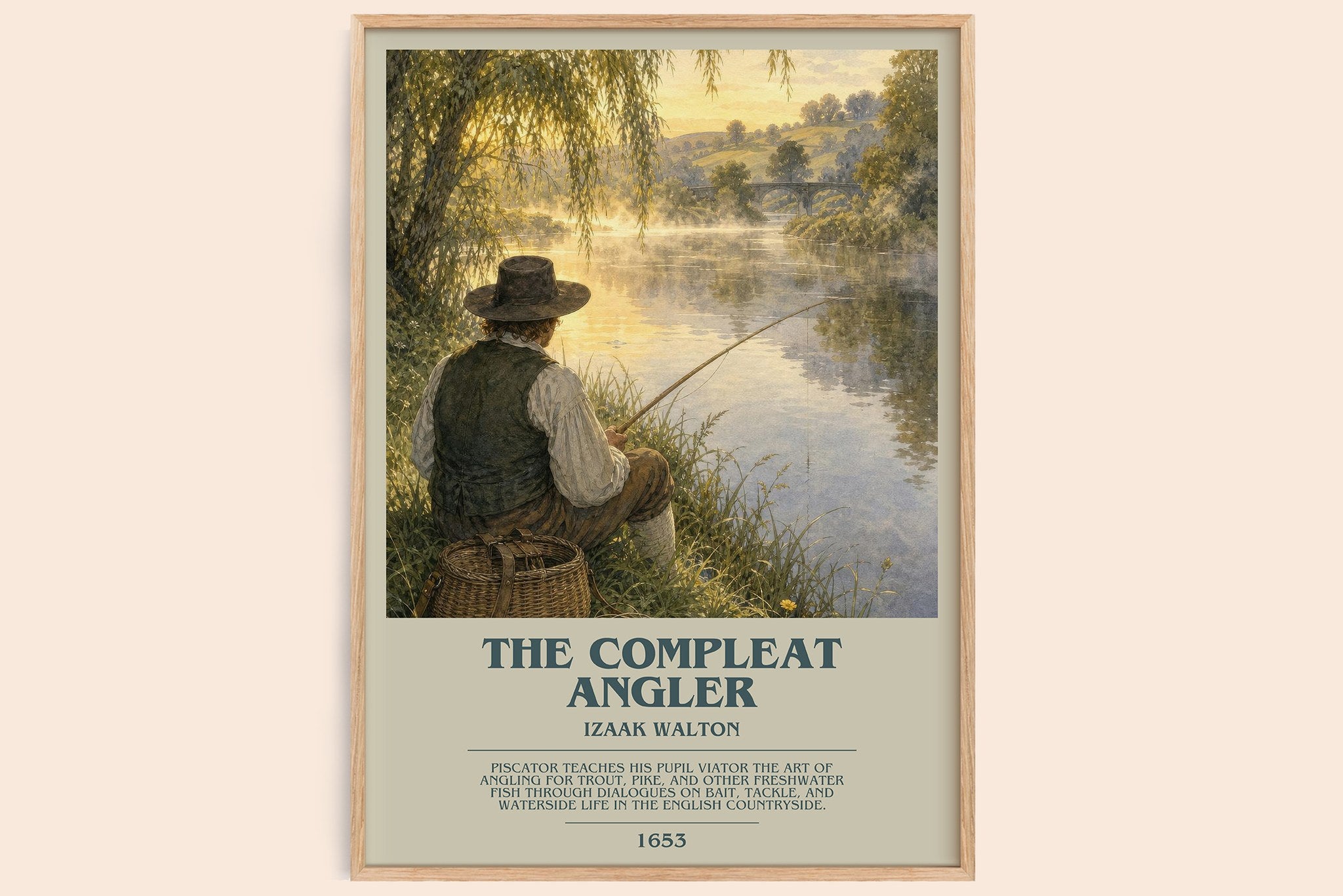 The Compleat Angler Bookish Wall Art by Izaak Walton