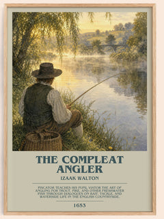 The Compleat Angler Bookish Wall Art by Izaak Walton – framed poster