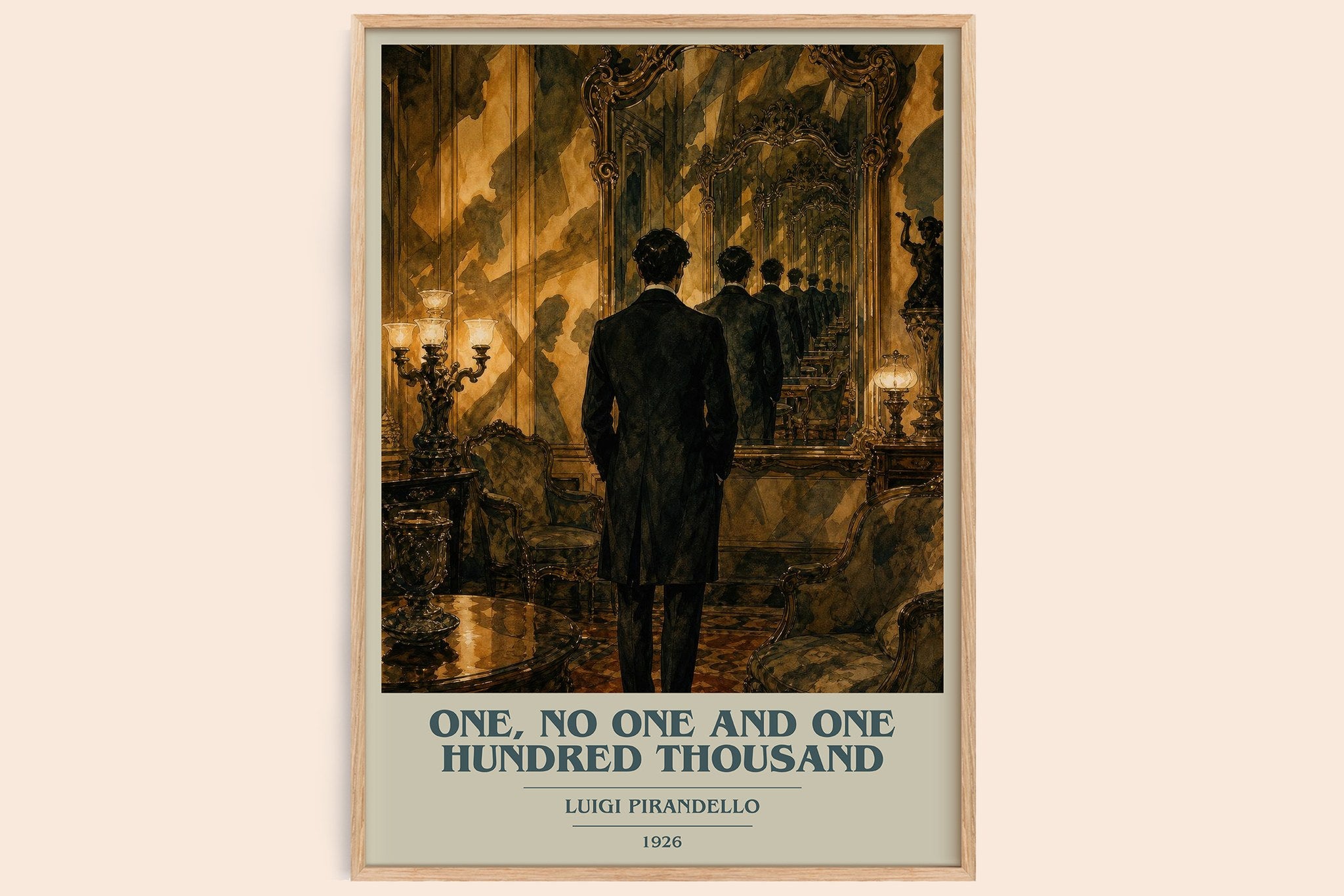 One, No One and One Hundred Thousand Book Cover Poster by Luigi Pirandello