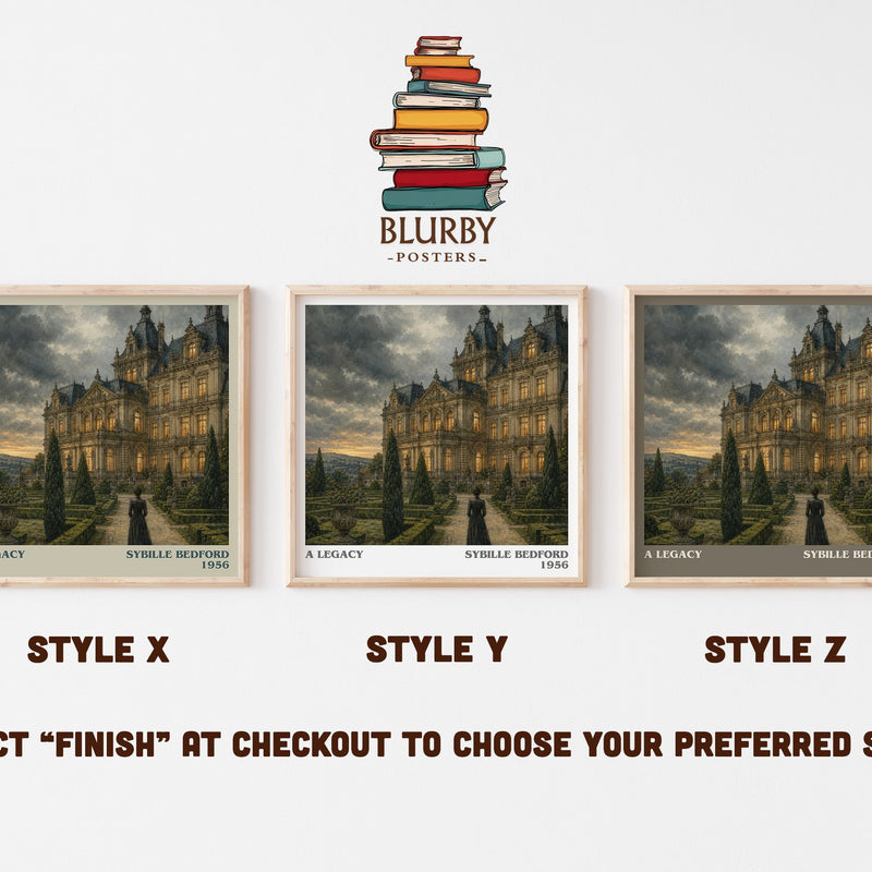 A Legacy literary print in frame leaning in hallway – literary fiction wall art