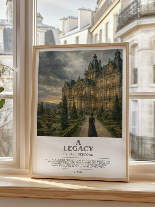 A Legacy Bookish Wall Art by Sybille Bedford – framed print by a bright window