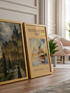 A Legacy watercolour print framed by window – literary home decor