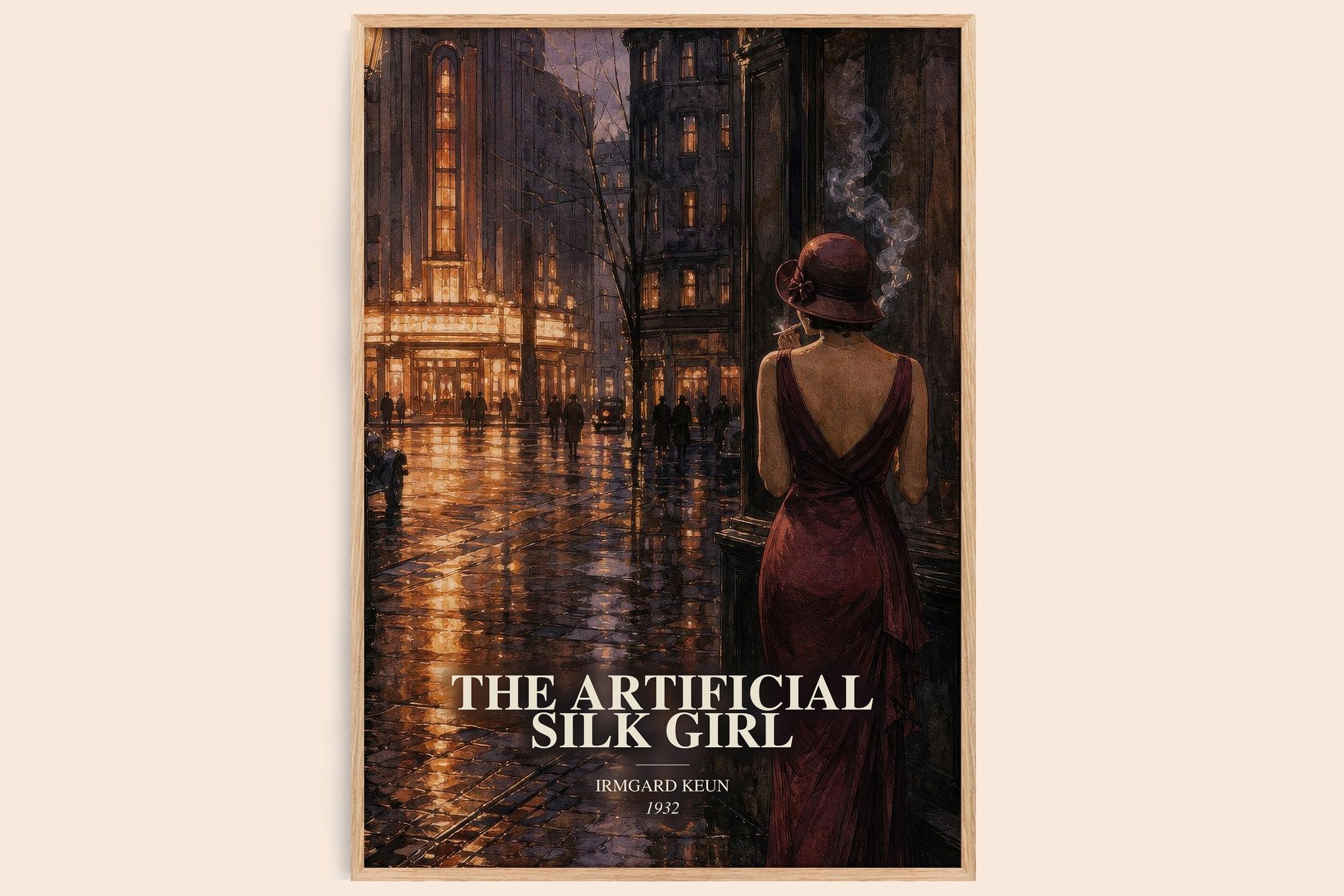 The Artificial Silk Girl Book Watercolour Illustration by Irmgard Keun