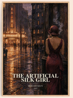 The Artificial Silk Girl watercolour book poster by Irmgard Keun – framed literary art print