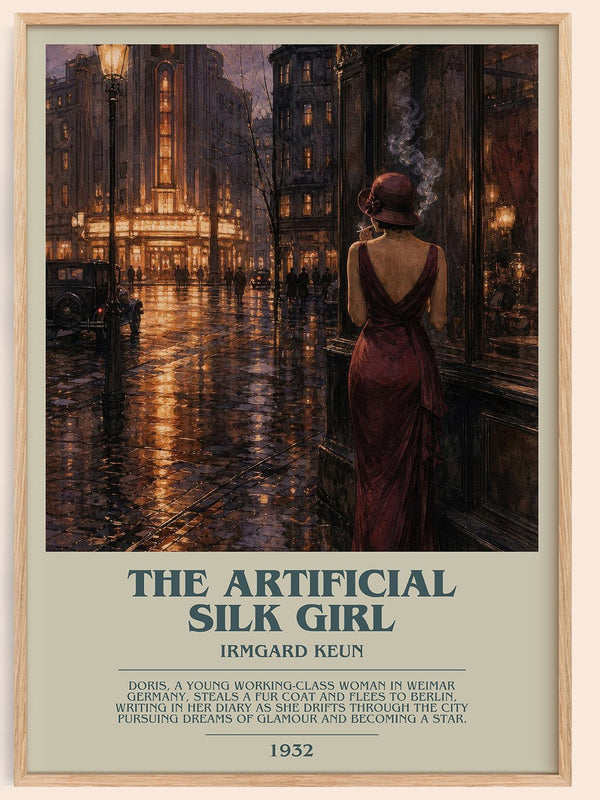 The Artificial Silk Girl Bookish Wall Art by Irmgard Keun – framed poster