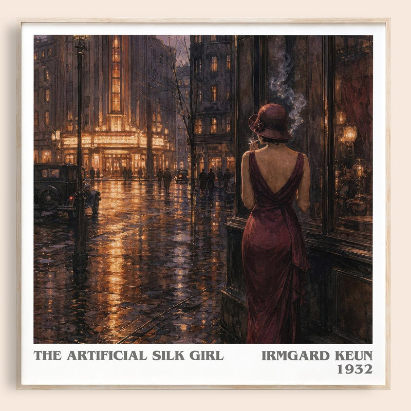 The Artificial Silk Girl literary book poster by Irmgard Keun – framed literary art print