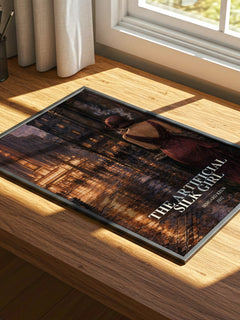 The Artificial Silk Girl watercolour book poster framed on wall – literary fiction wall art