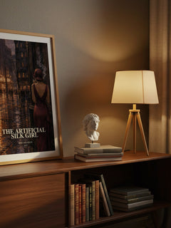 The Artificial Silk Girl watercolour print on bookshelf – Irmgard Keun fan gift