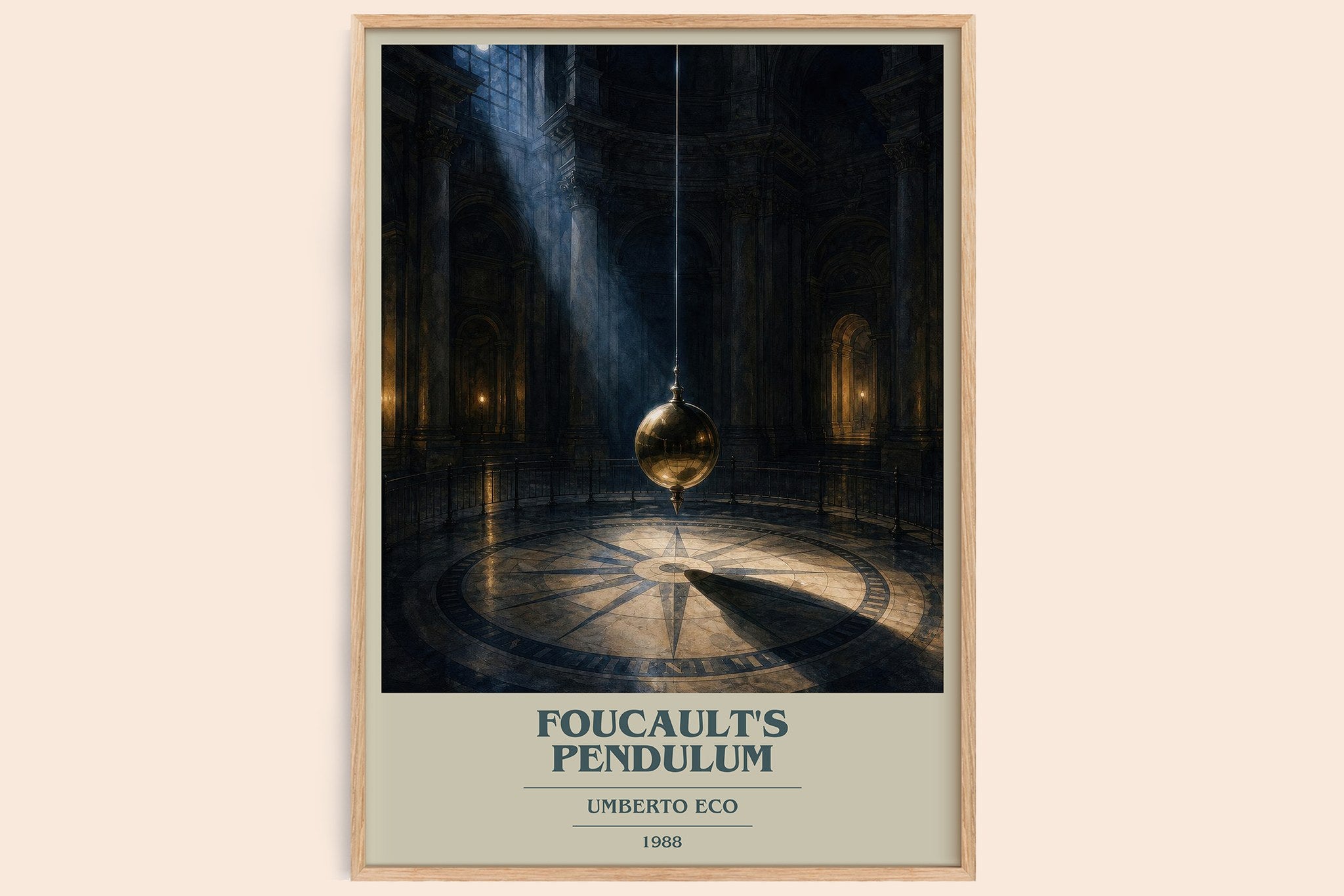Foucault's Pendulum Book Cover Poster by Umberto Eco