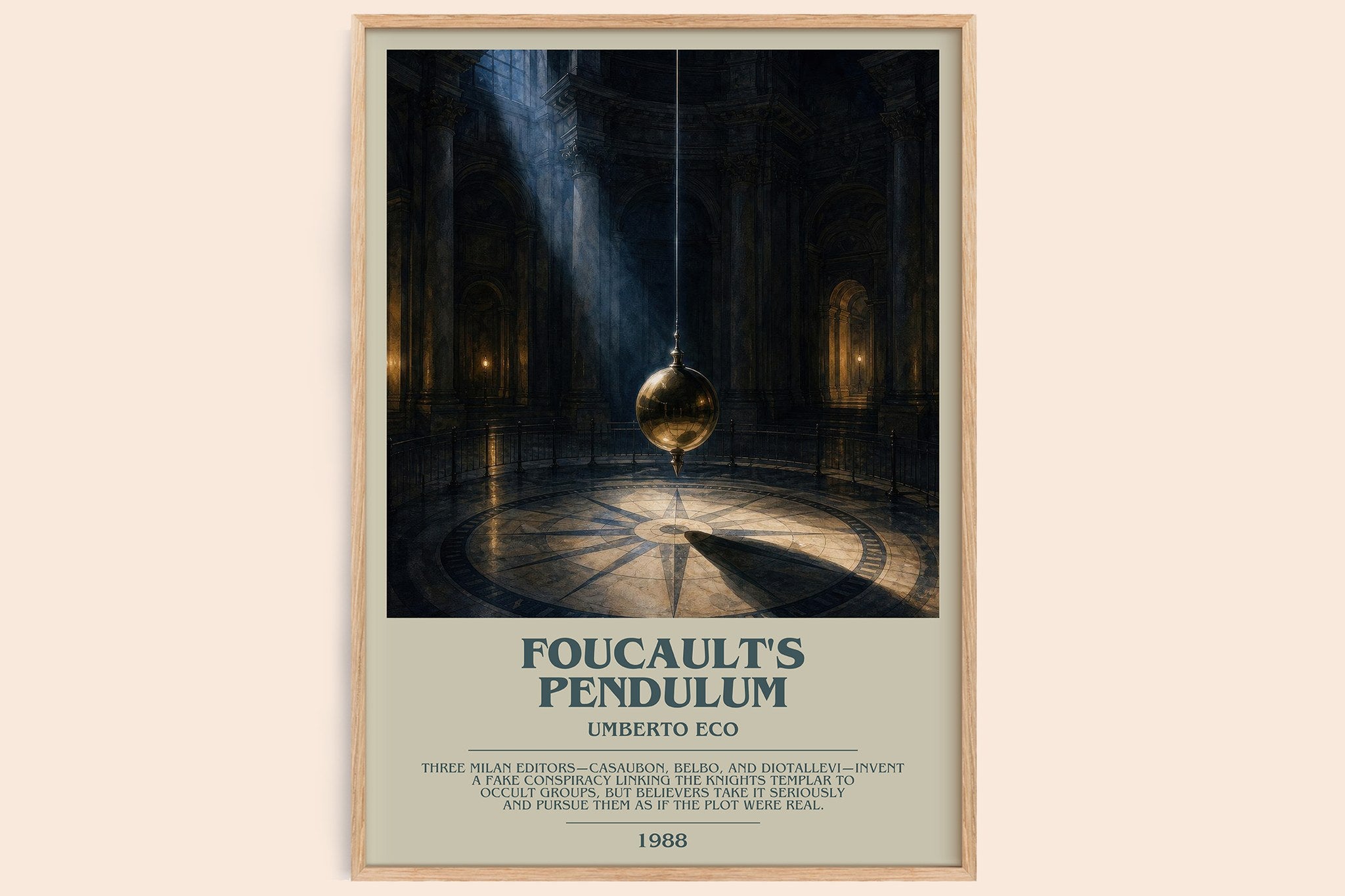 Foucault's Pendulum Bookish Wall Art by Umberto Eco