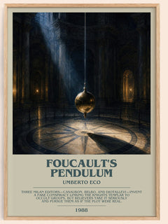 Foucault's Pendulum Bookish Wall Art by Umberto Eco – framed poster