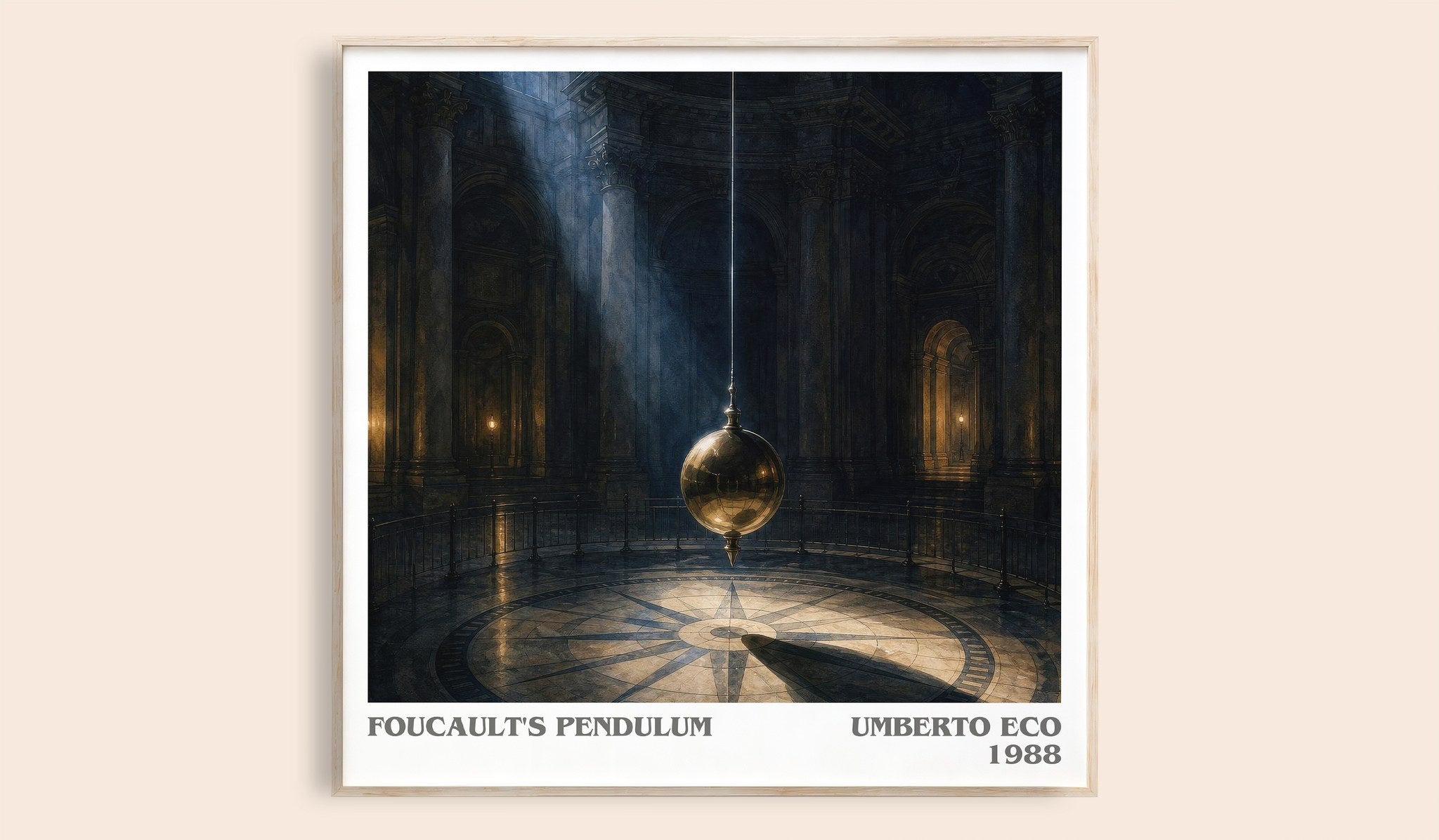 Foucault's Pendulum Literary Art Print by Umberto Eco