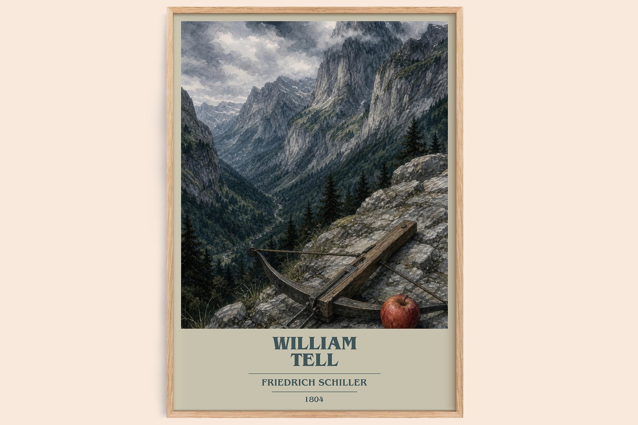 William Tell Book Cover Poster by Friedrich Schiller