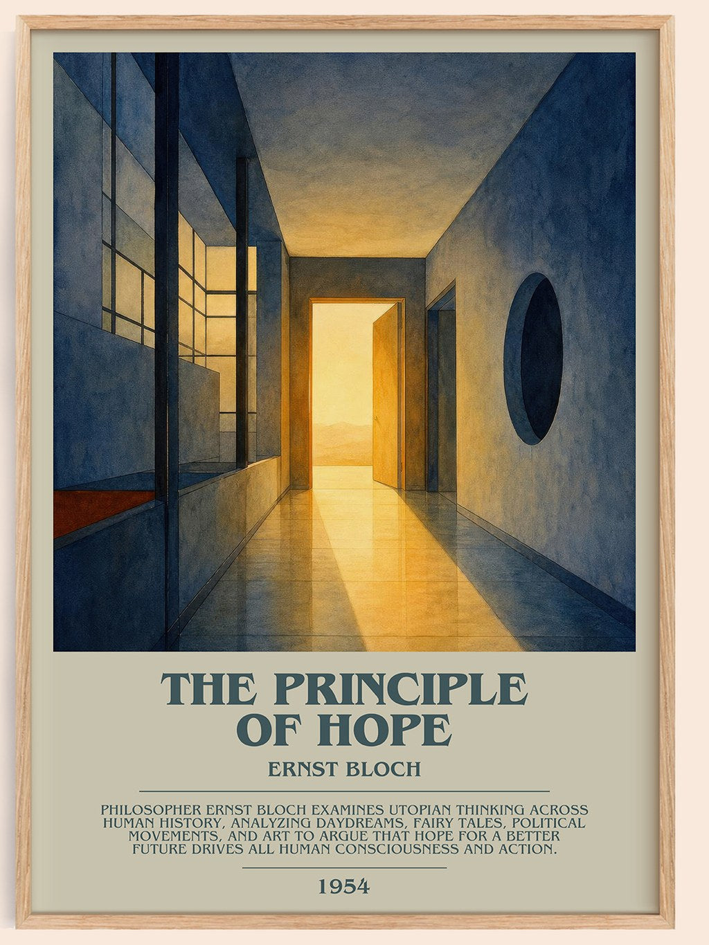 The Principle Of Hope Bookish Wall Art by Ernst Bloch – framed poster