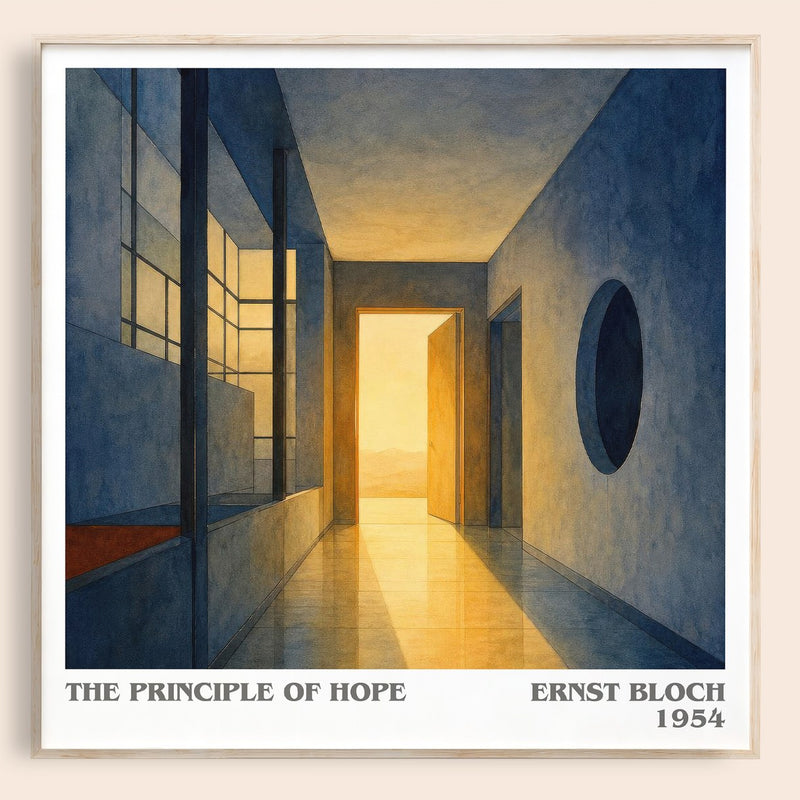 The Principle Of Hope literary book poster by Ernst Bloch – framed literary art print