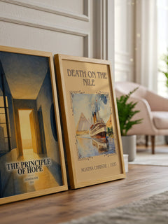 The Principle Of Hope watercolour print framed by window – literary home decor