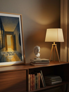 The Principle Of Hope watercolour print on bookshelf – Ernst Bloch fan gift