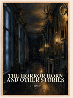 The Horror Horn And Other Stories watercolour book poster by E. F. Benson – framed literary art print