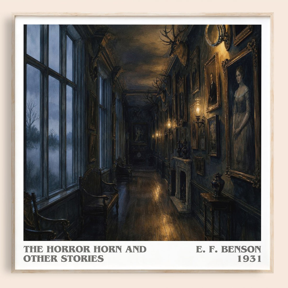 The Horror Horn And Other Stories literary book poster by E. F. Benson – framed literary art print