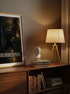 The Horror Horn And Other Stories watercolour print on bookshelf – E. F. Benson fan gift