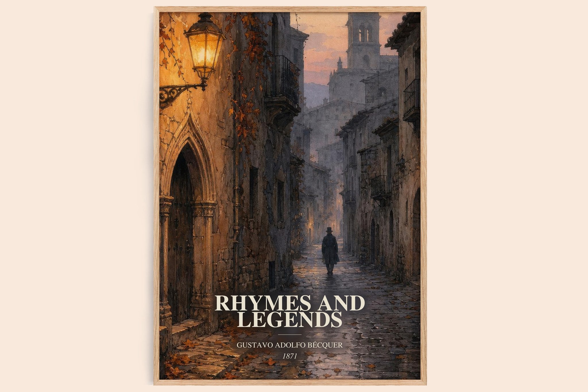 Rhymes And Legends Book Watercolour Illustration by G. Bécquer