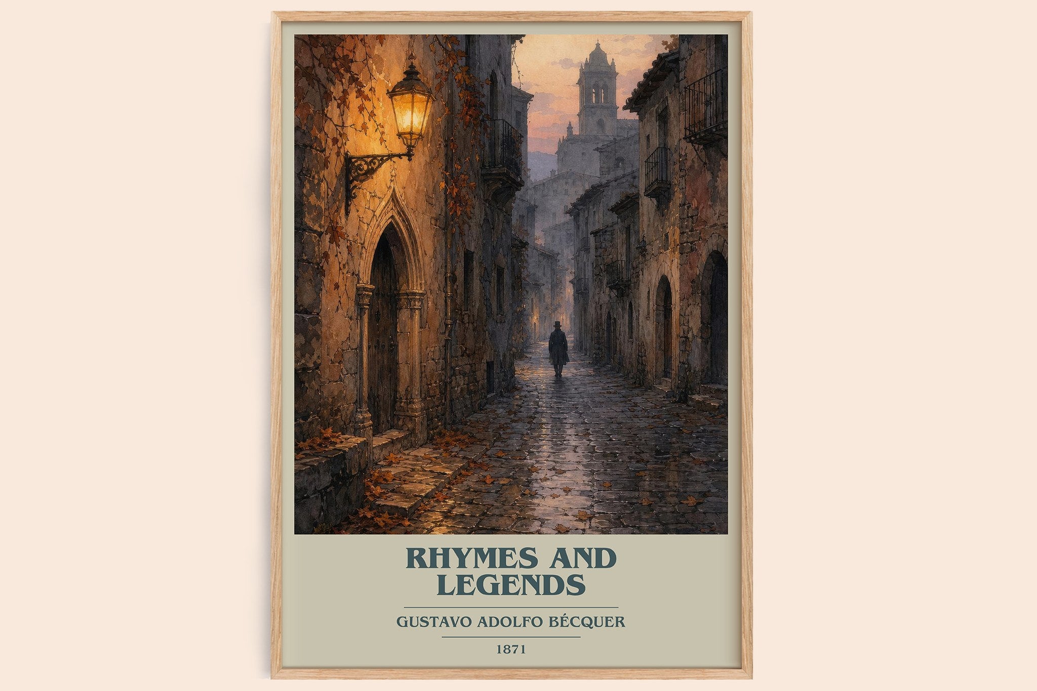 Rhymes And Legends Book Cover Poster by Gustavo Adolfo Bécquer