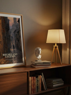 Rhymes And Legends watercolour print on bookshelf – Gustavo Adolfo Bécquer fan gift