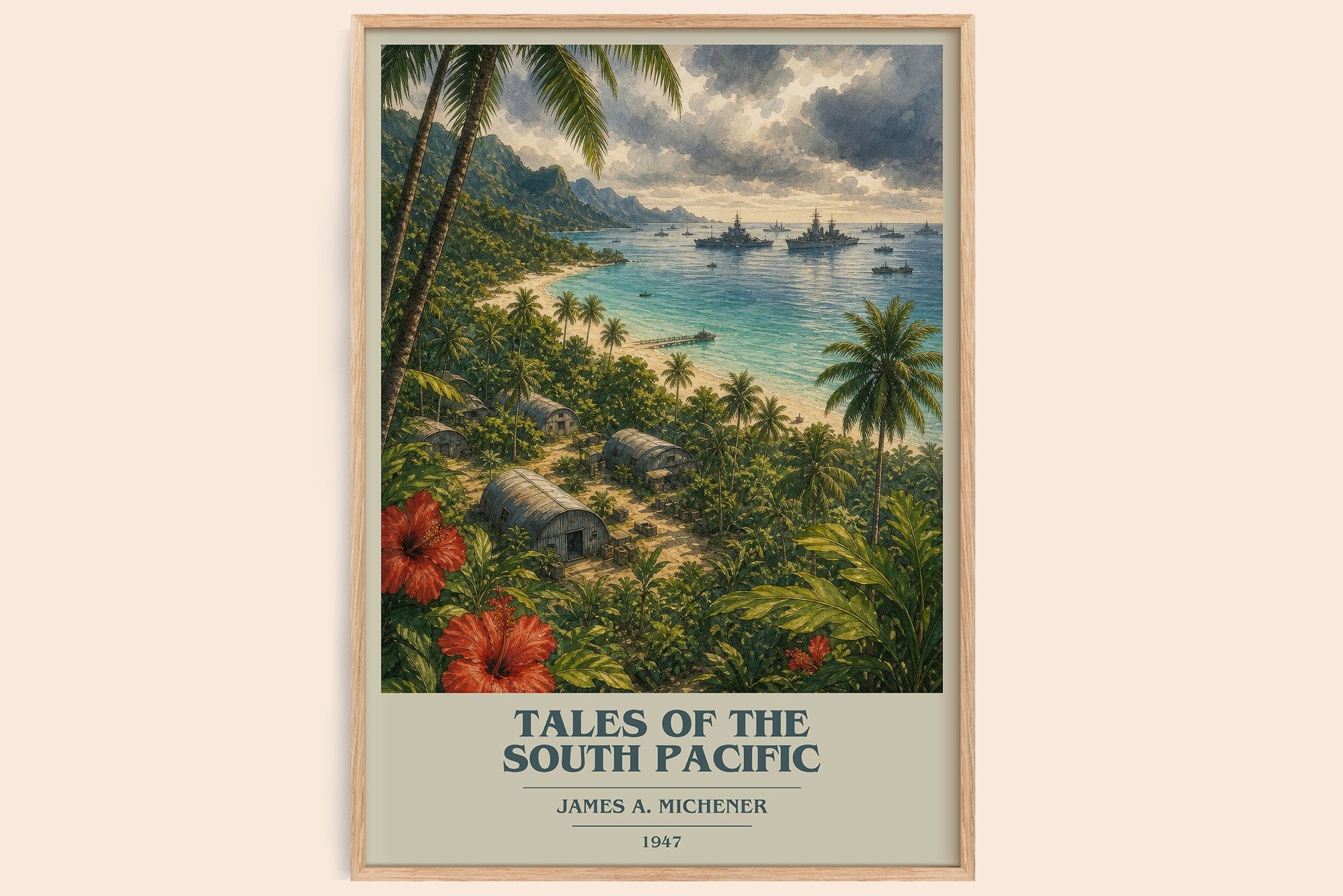 Tales of the South Pacific Book Cover Poster by James A. Michener