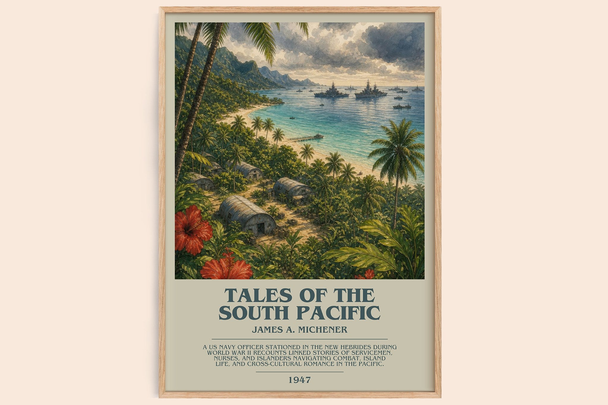 Tales of the South Pacific Bookish Wall Art by James A. Michener