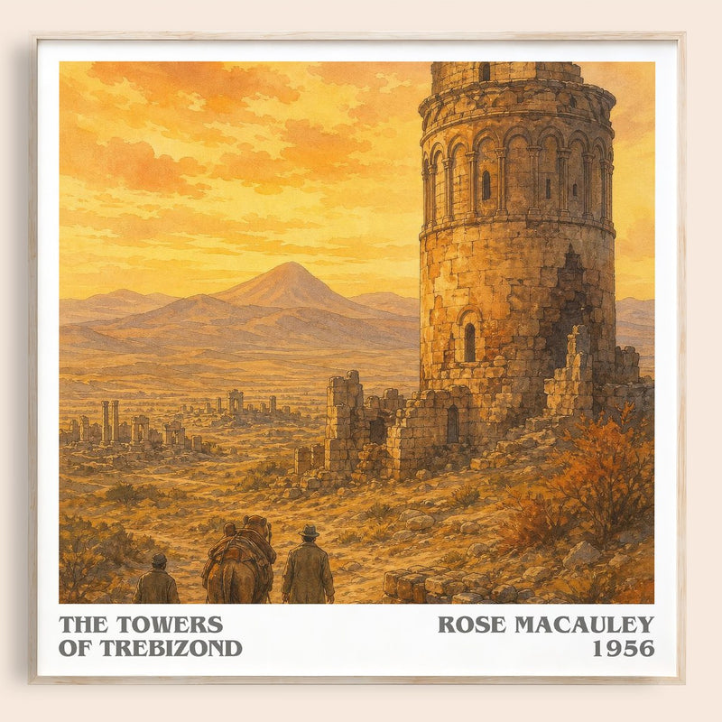 The Towers Of Trebizond literary book poster by Rose Macauley – framed literary art print