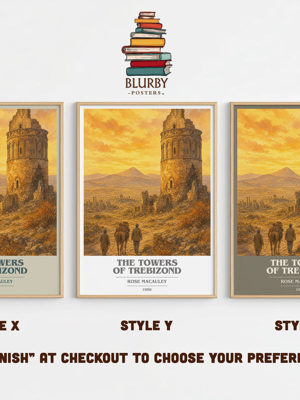 The Towers Of Trebizond book cover print in frame leaning in hallway – literary fiction wall art